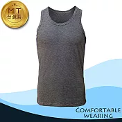 涼感吸排圓領背心-灰色M灰