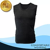 涼感吸排圓領背心-黑色-寬版M黑
