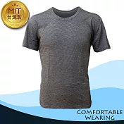 涼感吸排圓領短衫-灰色M灰
