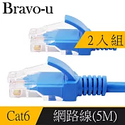 Bravo-u Cat6超高速傳輸網路線(5米) 2入組
