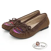 Alice’s Rose 經典流蘇毛線莫卡辛鞋EU36咖啡色