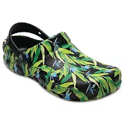 Crocs卡駱馳 (中性鞋) 圖騰廚師鞋 204044-06YM6W8黑綠葉