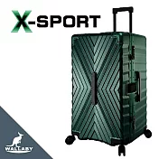 X-SPORT ABS+PC 鋁框行李箱 30吋 石墨綠 LG046-30G