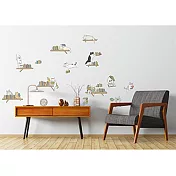 GIU133 貓小姐系列創意壁貼-來去貓澡堂