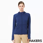 【HAKERS 哈克士】女 抗UV快乾外套(冰莓/深藍/淺葡紫 三色可選)S深藍