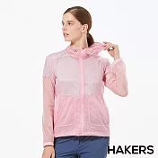 【HAKERS 哈克士】女 輕透感防潑口袋衣(蘭花粉/淺葡紫 二色可選)M蘭花粉