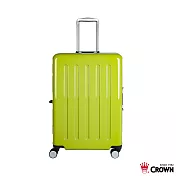 【CROWN 皇冠】24吋 大容量鋁框行李箱高光綠