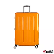 【CROWN 皇冠】27吋 大容量鋁框行李箱荷蘭桔