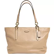 COACH 全皮金屬鍊環肩背托特包-卡其 (現貨+預購)卡其