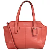 COACH 全皮手提/斜背船型小包-桔粉 (現貨+預購)桔粉
