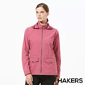 【HAKERS 哈克士】女 抗UV快乾外套(玫粉/海軍藍 二色可選)L玫粉