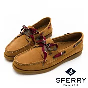 SPERRY 皇家學院經典手工牛皮帆船鞋(女)US6駝色