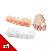 【○糊塗鞋匠○ 優質鞋材】J53 五指蝸牛間隔套(4雙)A01白色