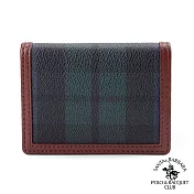 SANTA BARBARA POLO．聖大保羅 - 經典綠格系列 橫式名片夾 SB38-00307