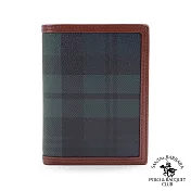 SANTA BARBARA POLO．聖大保羅 - 經典綠格系列 直式左翻袋短夾 SB38-02207