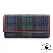 SANTA BARBARA POLO．聖大保羅 - 經典綠格系列 三折多卡零錢長夾 SB38-05507
