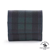 SANTA BARBARA POLO．聖大保羅 - 經典綠格系列 零錢袋多功能短夾 SB38-07307
