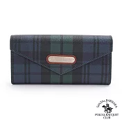SANTA BARBARA POLO．聖大保羅 - 經典綠格系列 信封長夾 SB38-07507