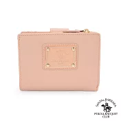 SANTA BARBARA POLO．聖大保羅 - 幸福微糖系列 釦式拉鍊雙層短夾-粉膚色 SB58-03012