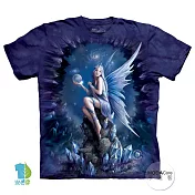 【摩達客】美國進口The Mountain 星球天使 純棉環保短袖T恤S藍色