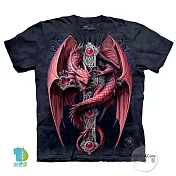 【摩達客】美國進口The Mountain 哥特守護龍 純棉環保短袖T恤  S藍色