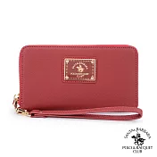 SANTA BARBARA POLO．聖大保羅 - 幸福微糖系列 拉鍊手拿式長夾-酒紅色 SB58-05311