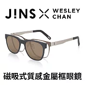 JINS 美國網紅聯名款Switch 磁吸式質感金屬框眼鏡(AMMF19S285)銀色