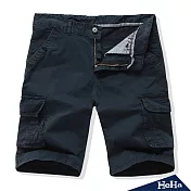 (現貨+預購)型男直筒口袋工作短褲 四色-HeHa30深藍色