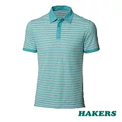 【HAKERS 哈克士】男 City Smart 抗UV條紋POLO衫(丈青/青瓷色 二色可選)M青瓷色