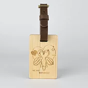 加拿大檜木 行李吊牌 放閃紅鶴 Flamingo Luggage Tag