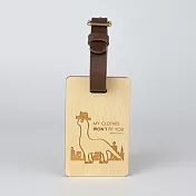 加拿大檜木 行李吊牌 恐龍型男 Brontosaurus Luggage Tag