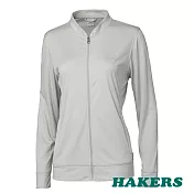 【HAKERS 哈克士】女 抗UV快乾短領外套(海灣綠/灰色 二色可選)S灰色