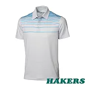 【HAKERS 哈克士】男 Smart Comfort 條紋快乾POLO衫(藍色/灰色 二色可選)M灰色
