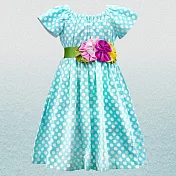 【Gracious May】美國手工洋裝 水舞點點 (2T-3T)藍色