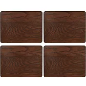 《CreativeTops》木紋餐墊4入(深棕29cm)