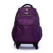 DF Queenin流行 - 商務洽公21吋旅行多功能防潑水拉桿登機行李包-共3色紫色