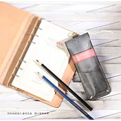 撞色霧蠟筆袋黑色