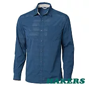 【HAKERS 哈克士】男 抗UV快乾長袖襯衫(藍綠/鷹灰 二色可選)S藍綠