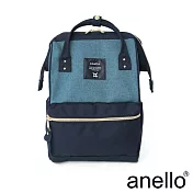 anello 經典口金後背包 亞麻藍BLL M尺寸