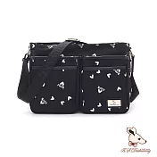 B.S.D.S冰山袋鼠 - 勾心紅妝 - 甜美刺繡雙口袋斜背包【G073K】 心型粉