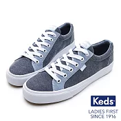 【Keds】JUMP KICK 男友風撞色綁帶休閒鞋US6海軍藍