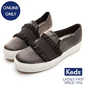 【Keds】TRIPLE RUFFLE 復古荷葉休閒便鞋US5.5灰