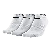 NIKE 基本款踝襪 男/女 3入組S白色