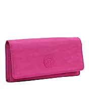 KIPLING防水尼龍三折長夾-莓紅  (現貨+預購)莓紅