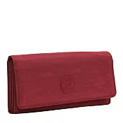 KIPLING防水尼龍三折長夾-磚紅 (現貨+預購)磚紅