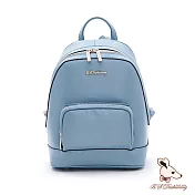 B.S.D.S冰山袋鼠 - 知性巴黎 - 簡約時尚通勤後背包 - 水漾藍【9041B】