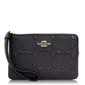 COACH 壓紋皮革 / 小款 / 手拿包黑色
