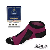 SPEED S. 專利碘抗菌機能護足襪 贈 衣麗亮白 天然機能雙倍濃縮洗衣露(袋裝)23黑紫