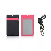 【FENICE】透明視窗卡片識別證 (深藍+桃)