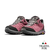 TRAVEL FOX(女) 山的療癒 VIBRAM大底防水抗寒專業進口戶外登山鞋 EU35富士棕粉
